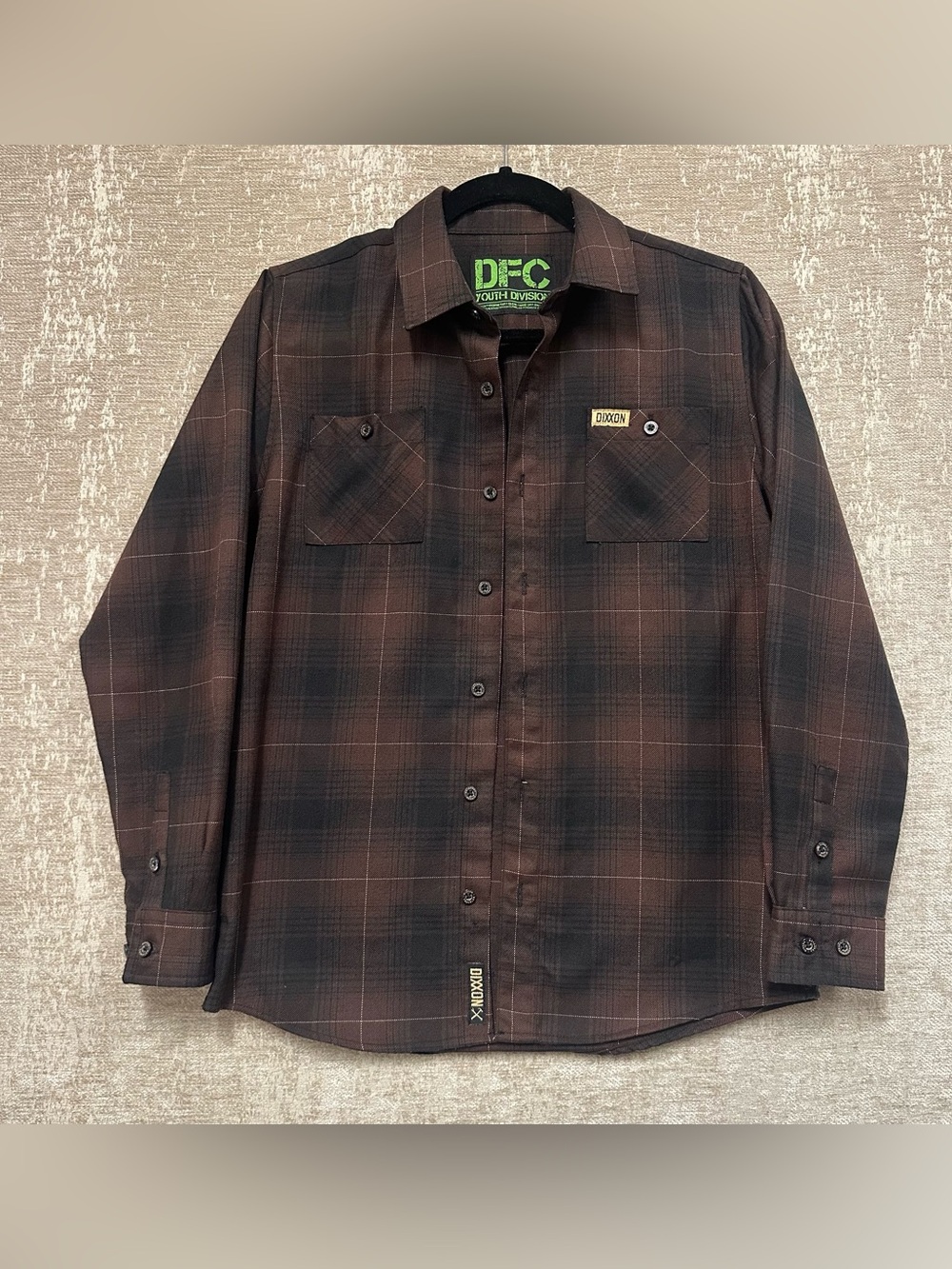 DIXXON DFC Youth Division Plaid Long-Sleeve Button-Up Shirt